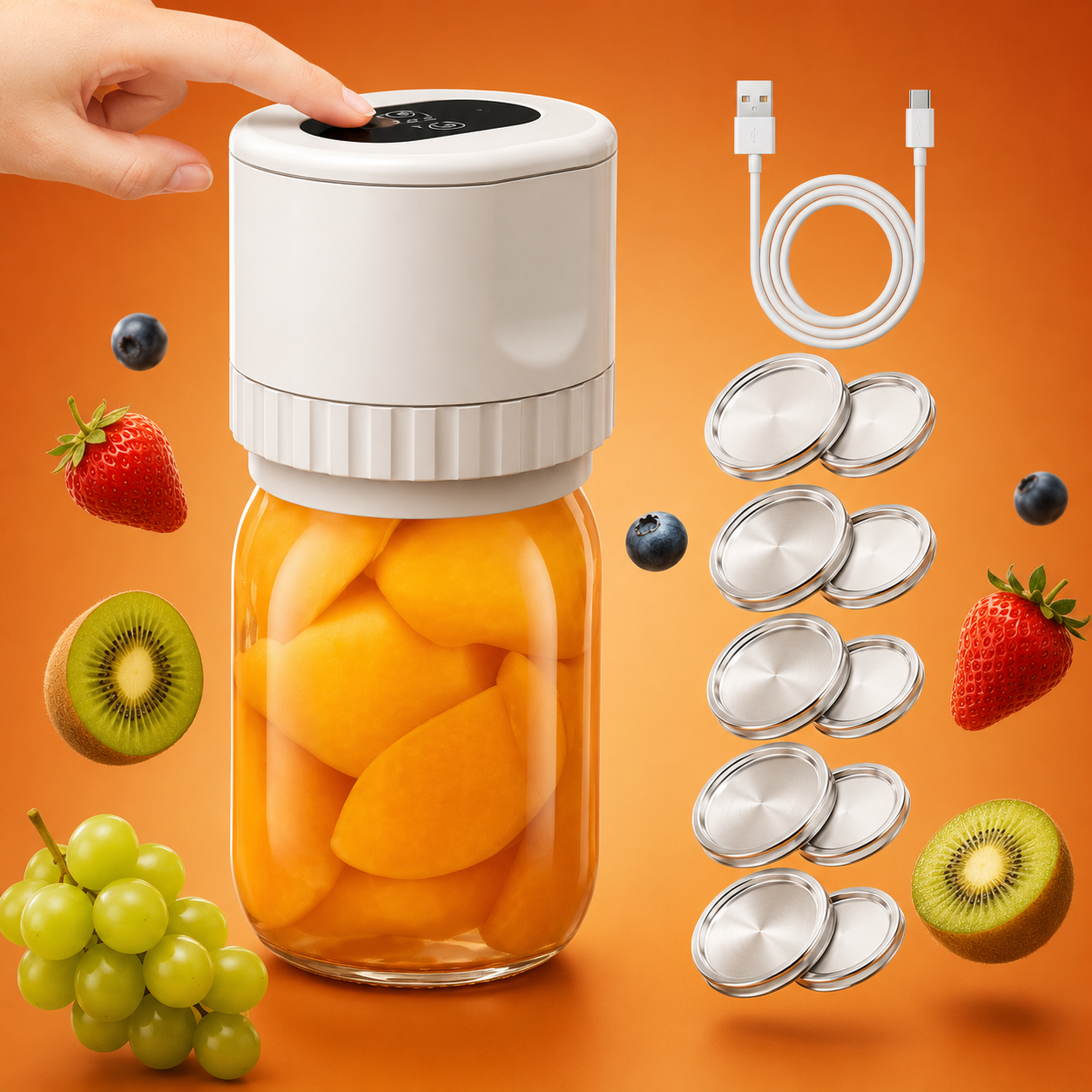 Velaroza AirLock™ Mason Jar Vakuumierer