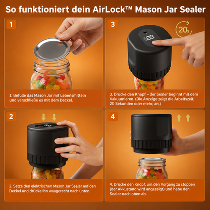 Velaroza AirLock™ Mason Jar Vakuumierer