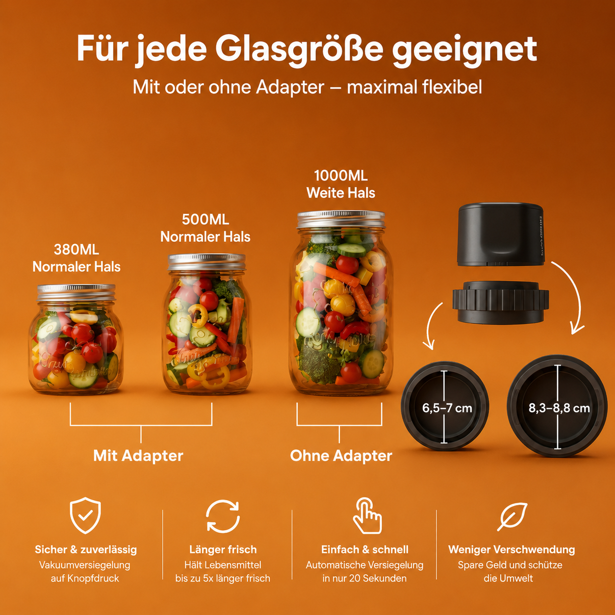 Velaroza AirLock™ Mason Jar Vakuumierer