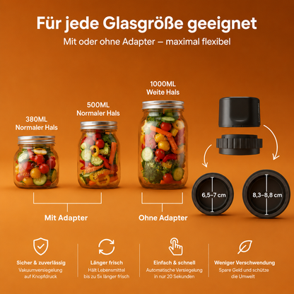 Velaroza AirLock™ Mason Jar Vakuumierer